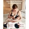 imageMomcozy 4in1 Pumping Bra Hands Free for AllDay Wear Breast Pump Bra with Cooling Fabric Jelly Strip Support Nursing BraBlack
