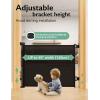 imageMomcozy Auto Lock Retractable Baby Gate Safety Gate for Baby and Pet 33 Tall Extends to 55 Wide Mesh Safety Dog Gate for Stairs Indoor Outdoor Doorways HallwaysBlack