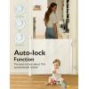 imageMomcozy Auto Lock Retractable Baby Gate Safety Gate for Baby and Pet 33 Tall Extends to 55 Wide Mesh Safety Dog Gate for Stairs Indoor Outdoor Doorways HallwaysWhite