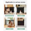 imageMomcozy Auto Lock Retractable Baby Gate Safety Gate for Baby and Pet 33 Tall Extends to 55 Wide Mesh Safety Dog Gate for Stairs Indoor Outdoor Doorways HallwaysBlack