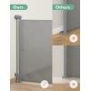 imageMomcozy Auto Lock Retractable Baby Gate Safety Gate for Baby and Pet 33 Tall Extends to 55 Wide Mesh Safety Dog Gate for Stairs Indoor Outdoor Doorways HallwaysGray