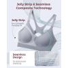 imageMomcozy CoolFit Nursing Sports Bra Racerback Nursing Bras for Workout and Yoga Soft Stretchy Ribbed Support Maternity BraGray