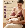 imageMomcozy HandsFree Pumping Bra Wireless ampamp Seamless Breast Pump Bra Breathable Tencel Fabric ampamp Fully Fixed CupsDusty Rose