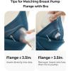 imageMomcozy HandsFree Pumping Bra Wireless ampamp Seamless Breast Pump Bra Breathable Tencel Fabric ampamp Fully Fixed CupsNordic Blue