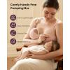 imageMomcozy HandsFree Pumping Bra Wireless ampamp Seamless Breast Pump Bra Breathable Tencel Fabric ampamp Fully Fixed CupsOyster Pink