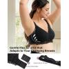 imageMomcozy Lace Nursing Bra Wirefree Padded Nursing Bras for Breastfeeding V Neck Maternity Bra for Pregnancy Soft LaceBlack