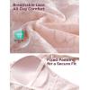 imageMomcozy Lace Nursing Bra Wirefree Padded Nursing Bras for Breastfeeding V Neck Maternity Bra for Pregnancy Soft LaceIce Pink