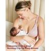 imageMomcozy Lace Nursing Bra Wirefree Padded Nursing Bras for Breastfeeding V Neck Maternity Bra for Pregnancy Soft LaceIce Pink