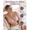 imageMomcozy Mesh Support Pumping Bra Hands Free Suitable for 36C44G Comfortable Plus Size Pumping and Nursing Bra in OneOyster Pink