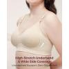 imageMomcozy Nursing Bras for Breastfeeding Soft US Cotton Seamless Maternity Bra Fixed Padding Wireless PregnancyWarm Oatmeal
