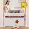 imageMomcozy Retractable Baby Gate 33quot Tall Extends up to 55quot Wide Child Safety Baby Gates for Stairs Doorways Hallways Indoor OutdoorWhite