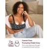 imageMomcozy Seamless Pumping Bra Hands Free Fixed Padding HandsFree Pumping ampamp Nursing Bra Wireless Comfort Pumping Bra Leopard BlackLeopard Black