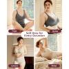 imageMomcozy Seamless US Cotton Busty Bras for WomenComfortable Wireless Full Coverage Bra with Molded Cups for Large BustGray