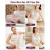 imageMomcozy Seamless US Cotton Wireless Bras for Women Comfortable Full Coverage Bra with Fixed Pads for Everyday WearLight Gray