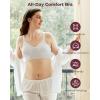 imageMomcozy Seamless US Cotton Wireless Bras for Women Comfortable Full Coverage Bra with Fixed Pads for Everyday WearLight Gray