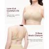 imageMomcozy Seamless US Cotton Wireless Bras for Women Comfortable Full Coverage Bra with Fixed Pads for Everyday WearWarm Oatmeal
