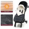 imageMomcozy Stroller Footmuff  Universal WeatherProof Warm Stroller Bunting Bag  Extendable Winter Cover  Adjustable BuckleBlack