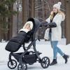 imageMomcozy Stroller Footmuff  Universal WeatherProof Warm Stroller Bunting Bag  Extendable Winter Cover  Adjustable BuckleBlack