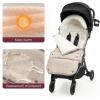 imageMomcozy Stroller Footmuff  Universal WeatherProof Warm Stroller Bunting Bag  Extendable Winter Cover  Adjustable BuckleKhaki