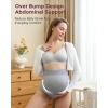 imageMomcozy Womens Maternity High Waist Underwear Pregnancy Soft Seamless Maternity Underwear Over BumpAlmond pink black light Grey dark Grey5pk