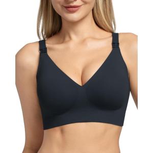 imageMomcozy CoolFit Nursing Bras for Breastfeeding Ultra Stretch Seamless Jelly Strip Maternity Bra Cooling WirelessBlack