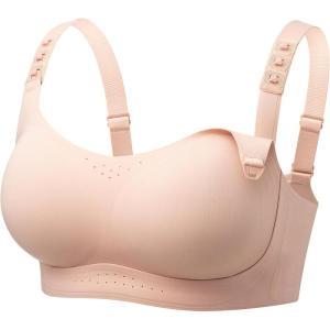 imageMomcozy Pumping and Nursing Bra for Breastfeeding 3in1 Maternity Bra CozyFitClasp for Wearable Breast Pump M5 S12 ProOyster Pink
