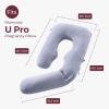 imageMomcozy F Shaped Pregnancy Pillow Cover 53inch Large Pregnancy Body Pillowcase Removable with Adjustable Wedge Pillow Soft ampamp Machine Washable Replacement Cover Velvet GreyGrey