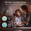 imageMomcozy Portable Stroller Fan 8000mAh 27H Ultralong Battery Life Detachable 4 Speed 360Rotate LED Night Light with 2 Modes USB Rechargeable Handheld Cooling Fan for Travel Car Seat BedroomGreen