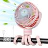 imageMomcozy Portable Stroller Fan 8000mAh 27H Ultralong Battery Life Detachable 4 Speed 360Rotate LED Night Light with 2 Modes USB Rechargeable Handheld Cooling Fan for Travel Car Seat BedroomPink