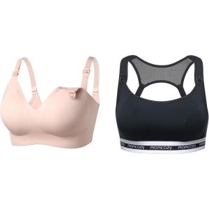 imageMomcozy Seamless Ultra Comfort Nursing Bras LowImpact Nursing Sports Bra 36C36D