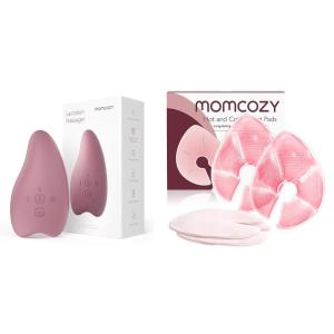 imageMomcozy Warming Lactation Massager 2in1 ampamp Larger Breast Therapy Packs Hot and Cold Breast Pads