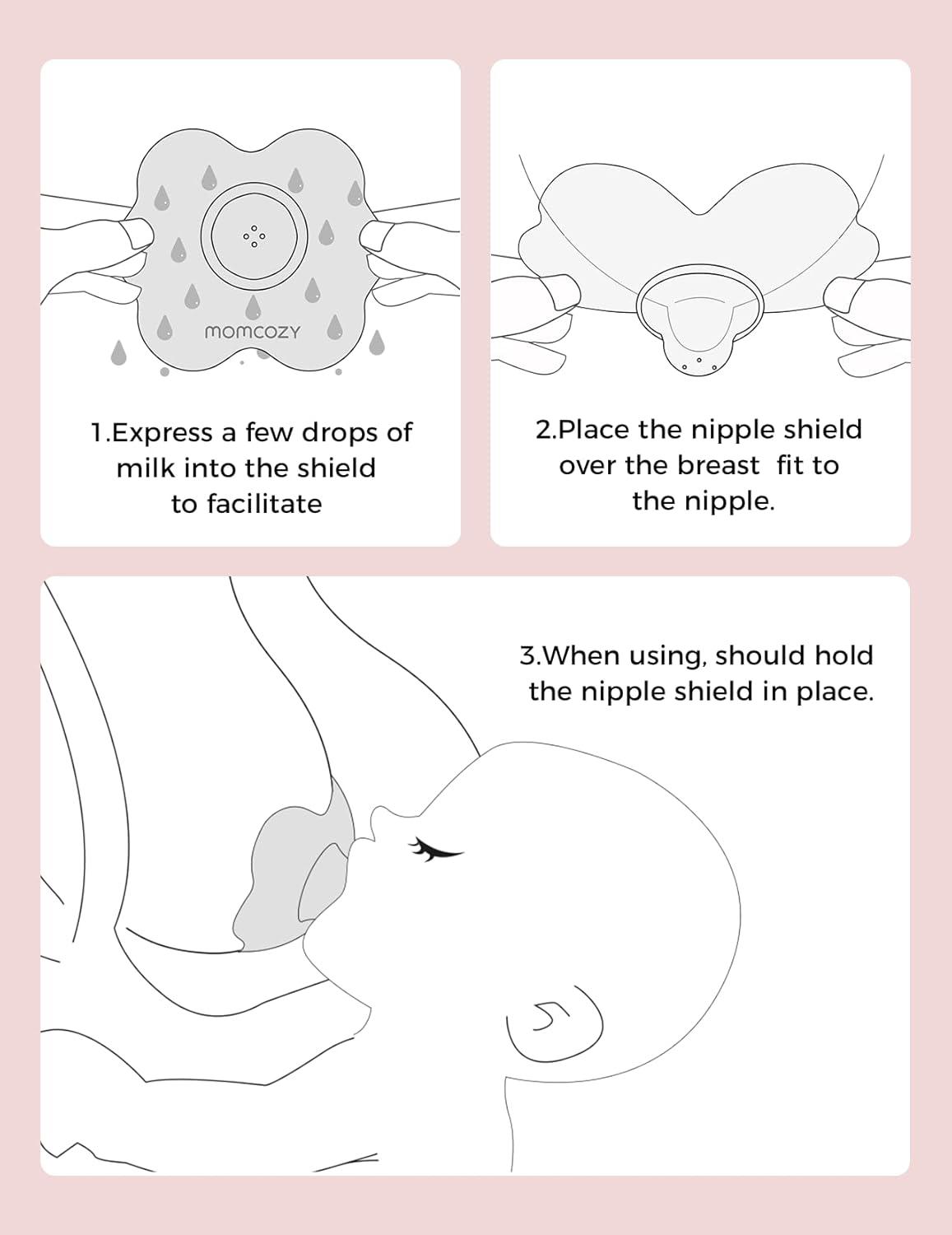 imageMomcozy Silicone Nipple Shields for Breastfeeding Flower Shape Petal Design Ultra Thin ampamp Soft for Flat or Inverted Nipples Flexible Nursing Shield BPABPS Free 1 Pair 17mm2 Pairs