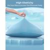 imageMomcozy Life Coolmurm Cooling Pillow Cases for Hot Sleepers 2 Stretchy Cooling Pillowcases Lightweight Breathable Cooling Pillow Cover Zipper Pillow Protector Midnight Blue for Queen PillowCooling Aqua Blue