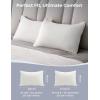 imageMomcozy Life Coolmurm Cooling Pillow Cases for Hot Sleepers 2 Stretchy Cooling Pillowcases Lightweight Breathable Cooling Pillow Cover Zipper Pillow Protector Ivory White for Standard Pillow