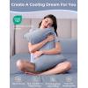 imageMomcozy Life Coolmurm Cooling Pillow Cases for Hot Sleepers 2 Stretchy Cooling Pillowcases Lightweight Breathable Cooling Pillow Cover Zipper Pillow Protector Midnight Blue for Queen PillowCooling Grey