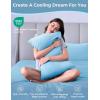imageMomcozy Life Coolmurm Cooling Pillow Cases for Hot Sleepers 2 Stretchy Cooling Pillowcases Lightweight Breathable Cooling Pillow Cover Zipper Pillow Protector Midnight Blue for Queen PillowCooling Aqua Blue