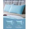 imageMomcozy Life Coolmurm Cooling Pillow Cases for Hot Sleepers 2 Stretchy Cooling Pillowcases Lightweight Breathable Cooling Pillow Cover Zipper Pillow Protector Midnight Blue for Queen PillowCooling Aqua Blue