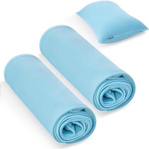 imageMomcozy Life Coolmurm Cooling Pillow Cases for Hot Sleepers 2 Stretchy Cooling Pillowcases Lightweight Breathable Cooling Pillow Cover Zipper Pillow Protector Midnight Blue for Queen PillowCooling Aqua Blue