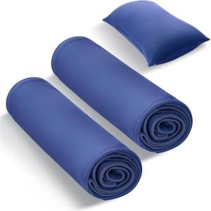 imageMomcozy Life Coolmurm Cooling Pillow Cases for Hot Sleepers 2 Stretchy Cooling Pillowcases Lightweight Breathable Cooling Pillow Cover Zipper Pillow Protector Midnight Blue for Queen PillowCooling Midnight Blue