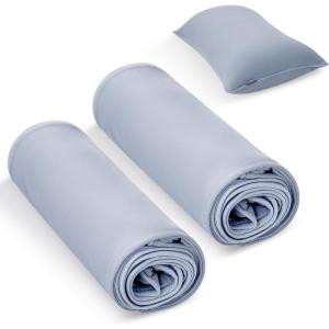 imageMomcozy Life Coolmurm Cooling Pillow Cases for Hot Sleepers 2 Stretchy Cooling Pillowcases Lightweight Breathable Cooling Pillow Cover Zipper Pillow Protector Midnight Blue for Queen PillowCooling Grey