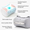 imageMomcozy Knee Pillow for Side Sleepers Soft Memory Foam Support Spine Alignment Pregnancy Leg Pillow for HIPS Back Sciatica Pain Fixed Strap for Moving Wider Contact Even Pressure Light BlueCooling Grey
