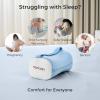 imageMomcozy Knee Pillow for Side Sleepers Soft Memory Foam Support Spine Alignment Pregnancy Leg Pillow for HIPS Back Sciatica Pain Fixed Strap for Moving Wider Contact Even Pressure Light BlueCooling Blue