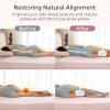 imageMomcozy Knee Pillow for Side Sleepers Soft Memory Foam Support Spine Alignment Pregnancy Leg Pillow for HIPS Back Sciatica Pain Fixed Strap for Moving Wider Contact Even Pressure Light BlueWhite
