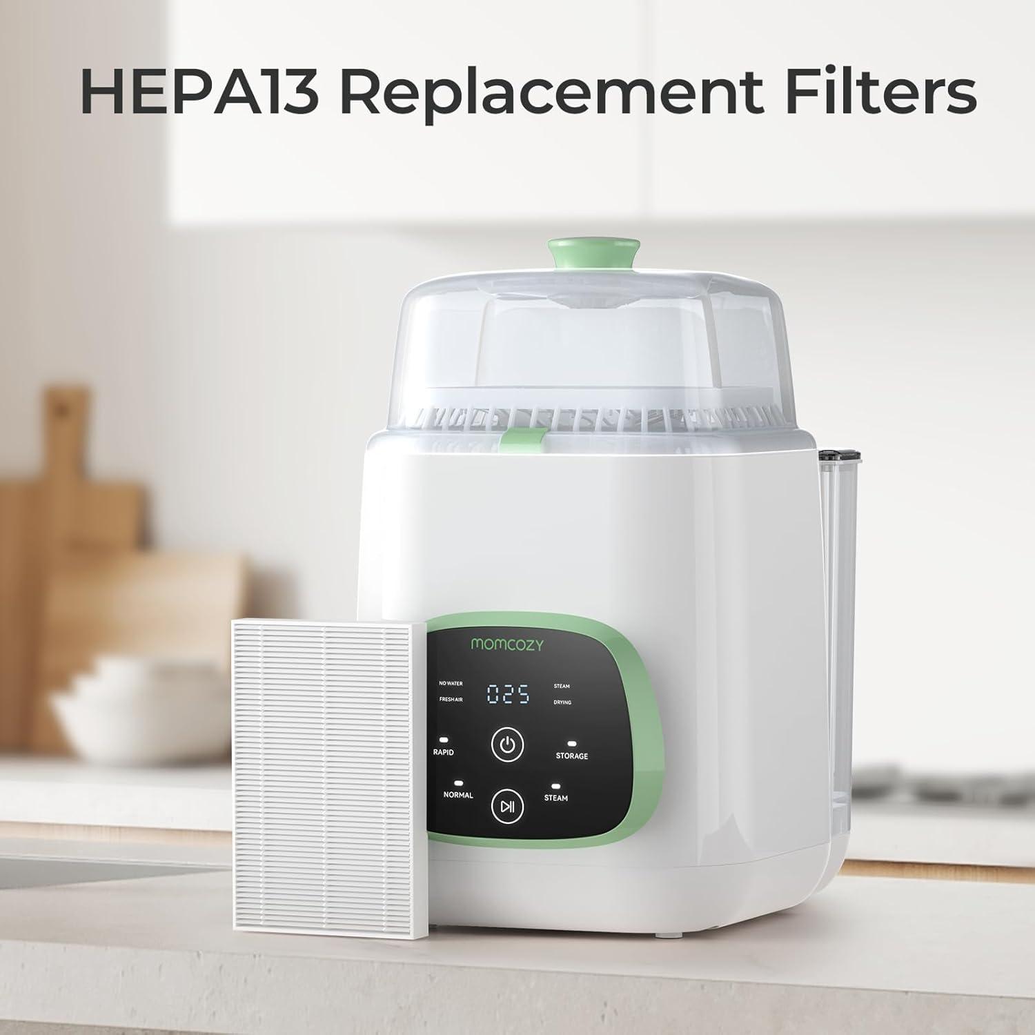 imageMomcozy KleanPal Pro Air Filter Replacement  9997 Effective Filtration for Baby Bottle Washer  Safe ampamp Easy Install  Premium Quality Filter for Cleaner Baby Bottles 2Pack