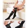 imageMomcozy Compression Socks for Women Wide Calf 1520mmHg Knee High Support Socks for Pregnancy Nurses Travel FlyingBlackBlack