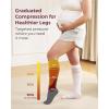 imageMomcozy Compression Socks for Women Wide Calf 1520mmHg Knee High Support Socks for Pregnancy Nurses Travel FlyingWhiteLight Gray