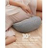 imageMomcozy Portable Pregnancy Pillow  W Shaped Maternity Support for Side Sleepers Adjustable Travel Wedge Pillow for Back Belly and Hip Relief Ideal for Pregnant Women Deep Grey