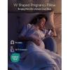 imageMomcozy Portable Pregnancy Pillow  W Shaped Maternity Support for Side Sleepers Adjustable Travel Wedge Pillow for Back Belly and Hip Relief Ideal for Pregnant Women Deep Grey