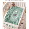 imageMomcozy Muslin Standard Fitted Crib Sheets 52quotx28quot 2 Pack Soft Breathable Natural Cotton Baby Mattress Sheet 360 Mattress Wrapping No Slip Boys Girls Neutral Toddler Bed Sheet Bravery ZebraGreen Grey