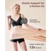 imageMomcozy CoolFit Nursing Bras for Breastfeeding Fixed Padding Ultra Stretch Seamless Jelly Strip Maternity Bra Wireless Black